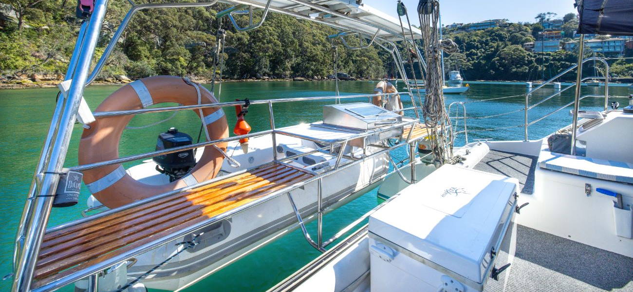 Perfect Day catamaran rear view