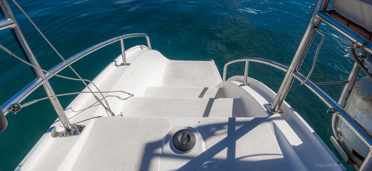 Blue Sky catamaran swim steps