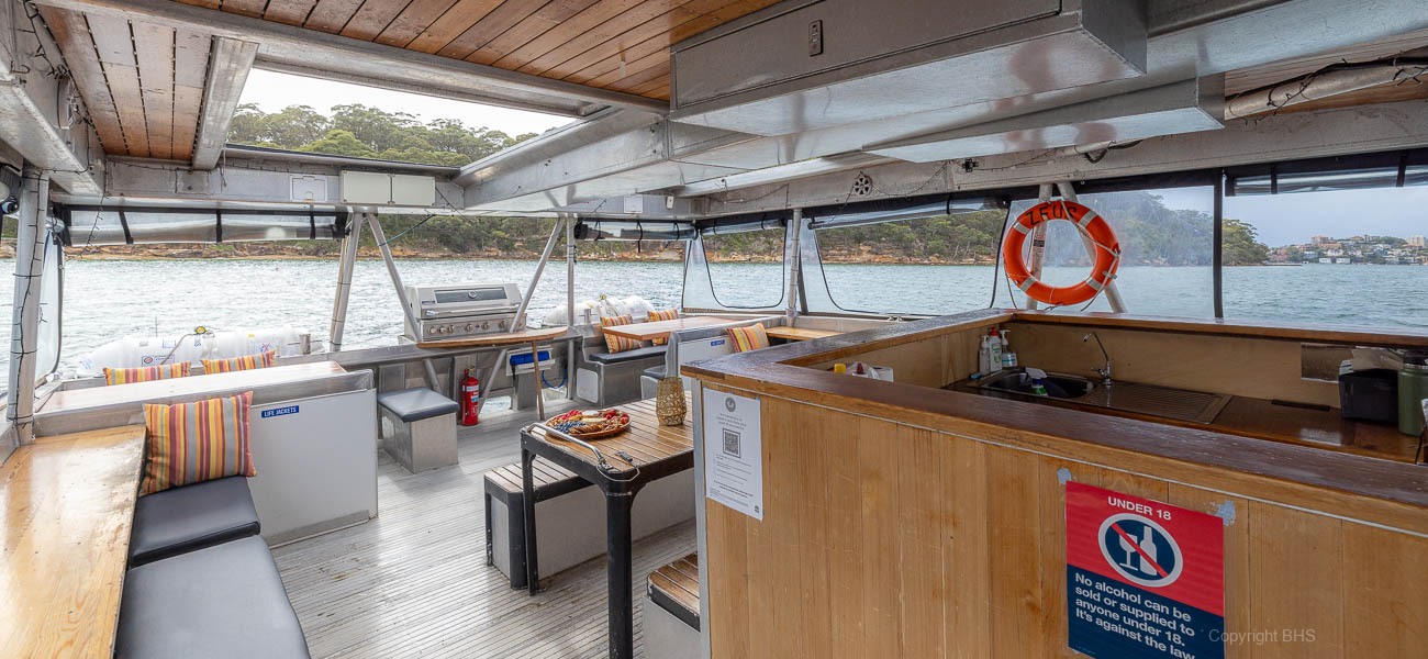 Ocean Life catamaran bar area