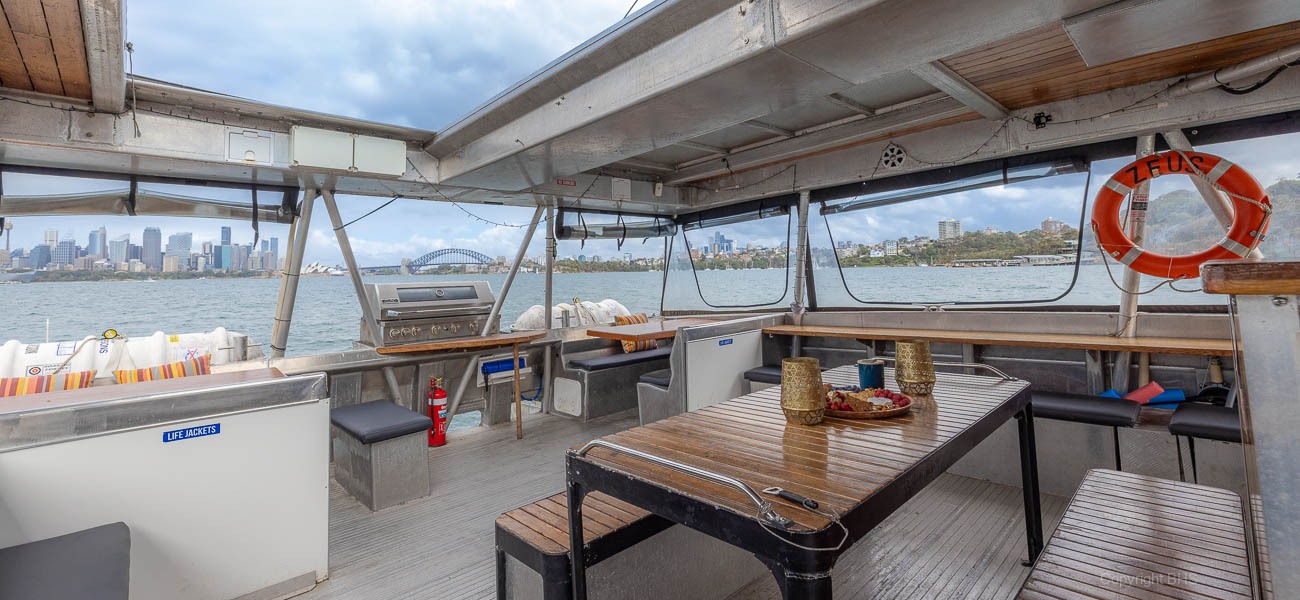 Ocean Life catamaran BBQ