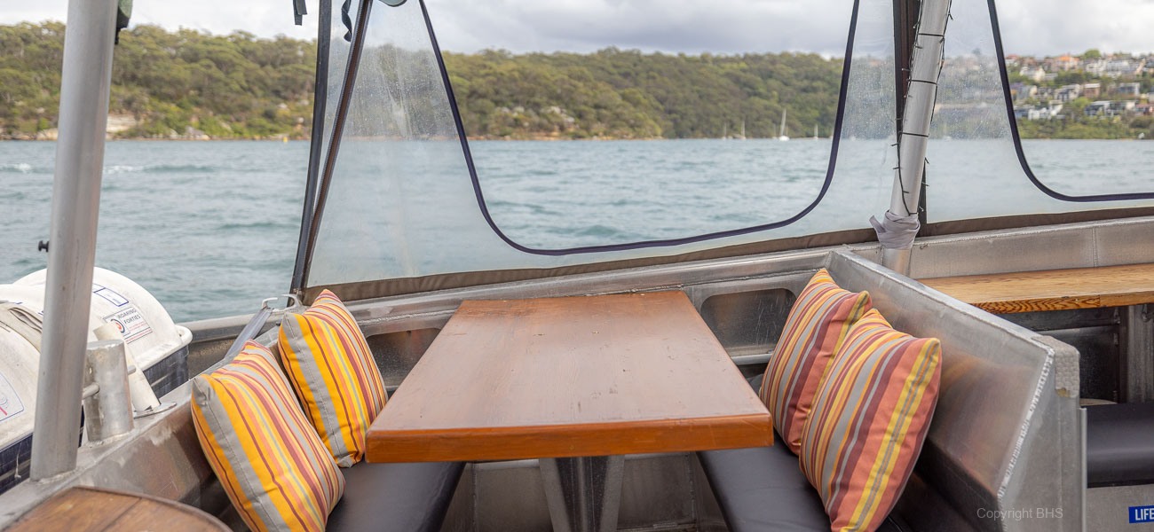 Ocean Life catamaran bench seating