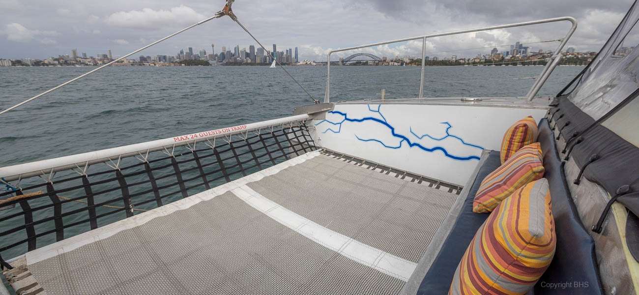 Ocean Life catamaran front nets