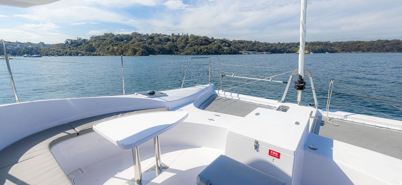 TruBlu catamaran front nets
