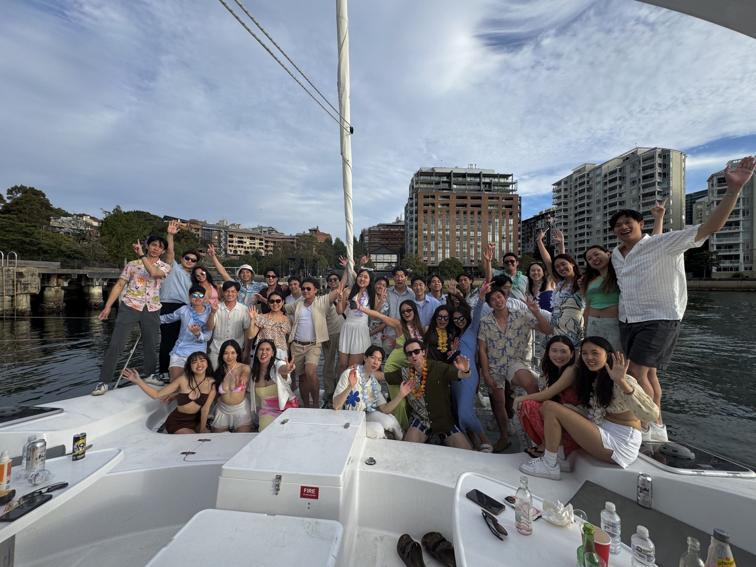 Isabel's birthday on our catamarans