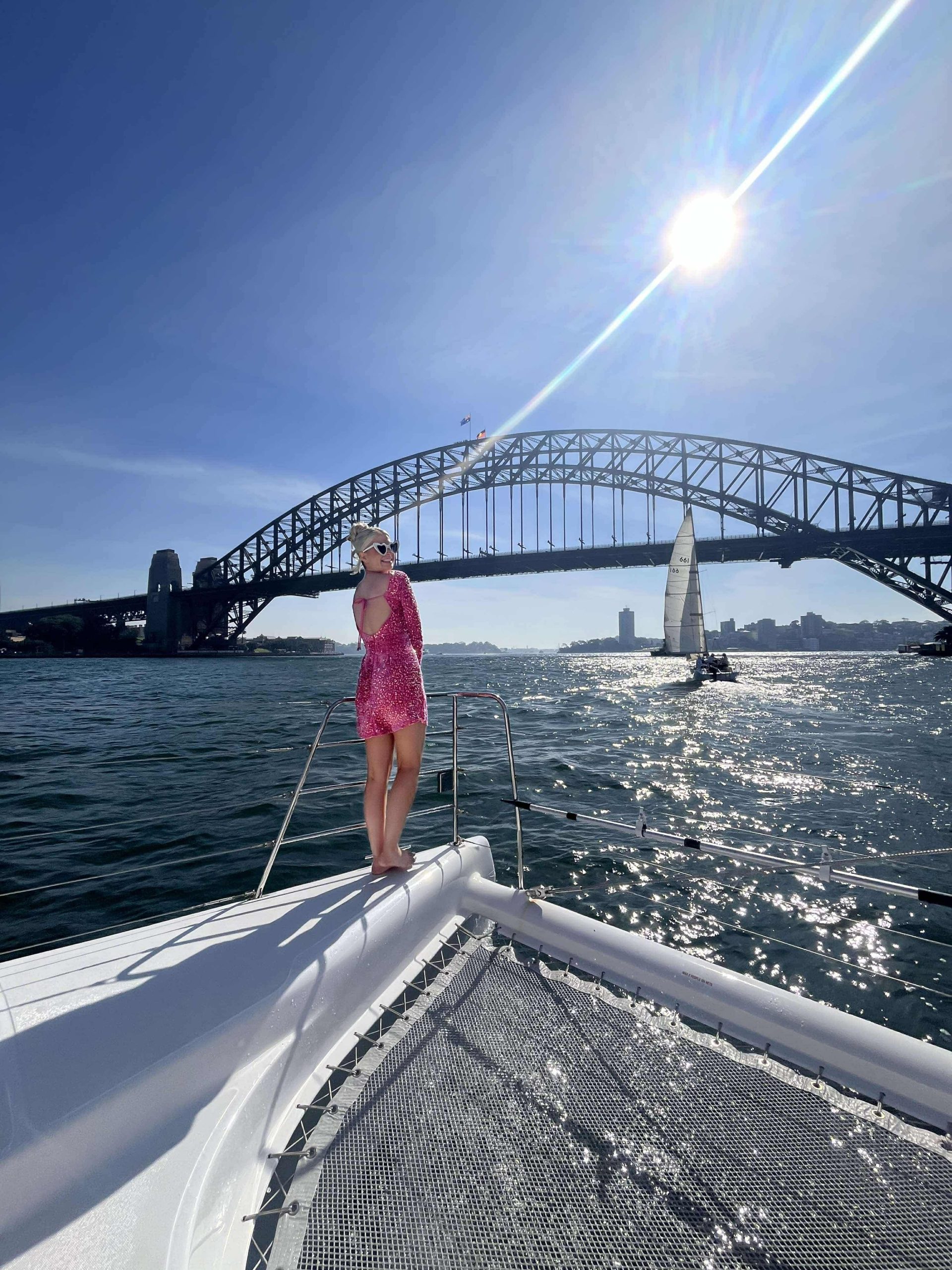 Jessie's general on our catamarans