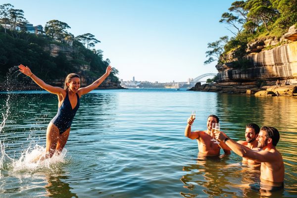 Which Sydney Harbour bays stay calm for swimming on a windy day? - Sydney Catamaran Hire